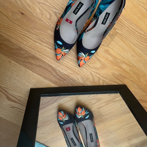 Nine West Green and Orange Pumps Size Sz 9 - Picture 7 of 7